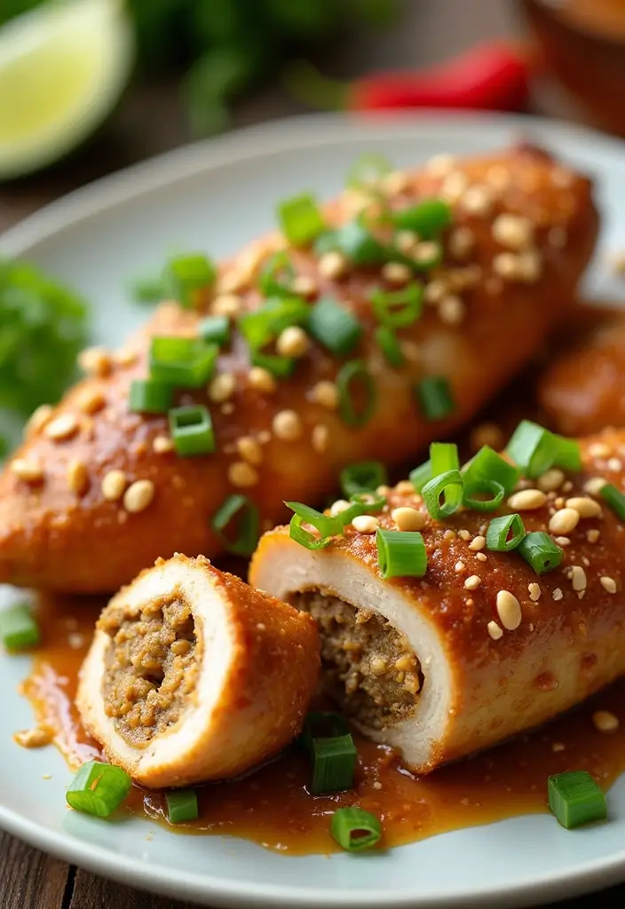 27 Healthy Stuffed Chicken Breast Recipes That Feel Fancy but Easy 11 27 Healthy Stuffed Chicken Breast Recipes That Feel Fancy but Easy - 10. Thai Peanut Sauce Stuffed Chicken