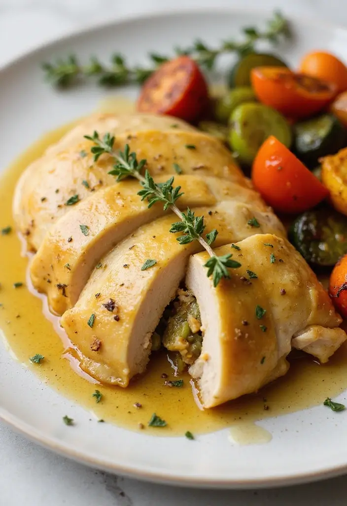 27 Healthy Stuffed Chicken Breast Recipes That Feel Fancy but Easy 17 27 Healthy Stuffed Chicken Breast Recipes That Feel Fancy but Easy - 16. Honey Mustard and Thyme Stuffed Chicken