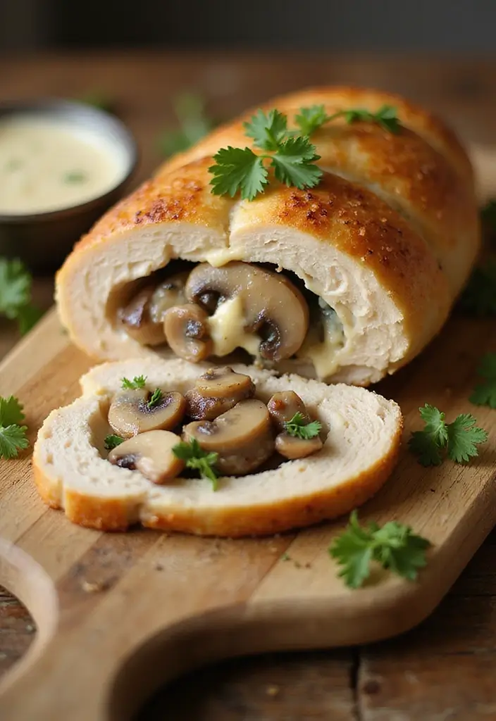 27 Healthy Stuffed Chicken Breast Recipes That Feel Fancy but Easy 3 27 Healthy Stuffed Chicken Breast Recipes That Feel Fancy but Easy - 2. Mushroom and Swiss Stuffed Chicken