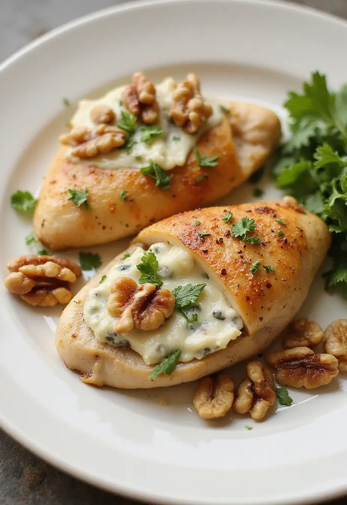 27 Healthy Stuffed Chicken Breast Recipes That Feel Fancy but Easy 27 27 Healthy Stuffed Chicken Breast Recipes That Feel Fancy but Easy - 26. Gorgonzola and Walnut Stuffed Chicken