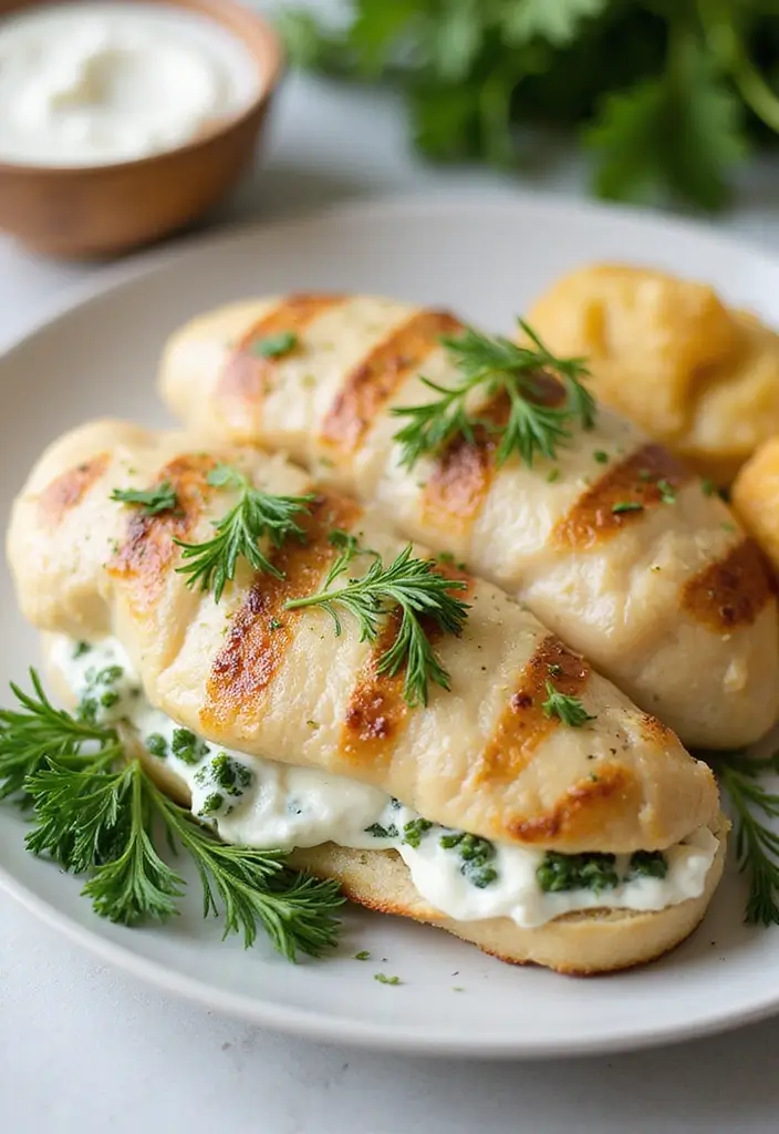 27 Healthy Stuffed Chicken Breast Recipes That Feel Fancy but Easy 7 27 Healthy Stuffed Chicken Breast Recipes That Feel Fancy but Easy - 6. Greek Yogurt and Herb Stuffed Chicken