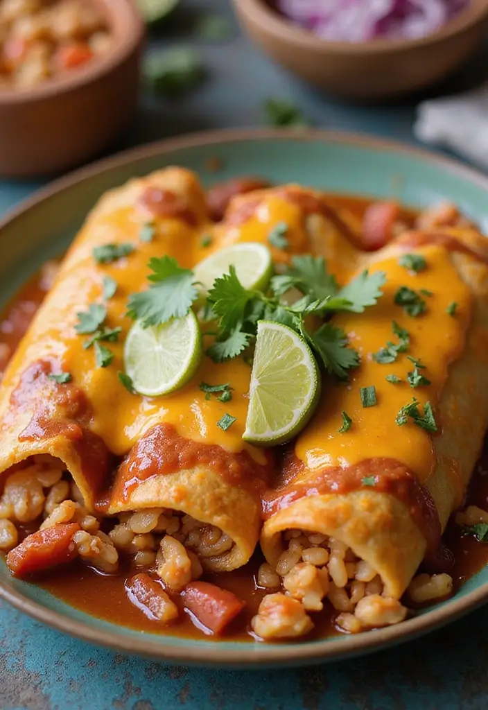 27 Rice-A-Roni Chicken and Rice Recipes That Are Nostalgic & Easy 13 27 Rice-A-Roni Chicken and Rice Recipes That Are Nostalgic & Easy - 12. Chicken and Rice Enchiladas