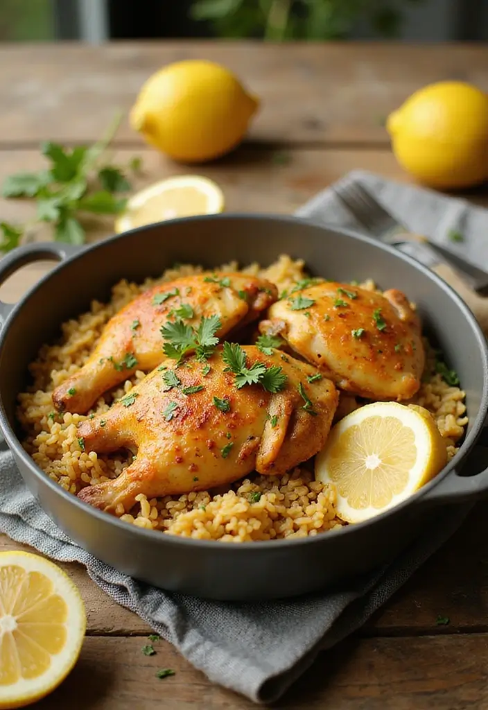 27 Rice-A-Roni Chicken and Rice Recipes That Are Nostalgic & Easy 3 27 Rice-A-Roni Chicken and Rice Recipes That Are Nostalgic & Easy - 2. One-Pot Lemon Herb Chicken and Rice