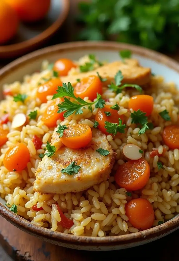 27 Rice-A-Roni Chicken and Rice Recipes That Are Nostalgic & Easy 22 27 Rice-A-Roni Chicken and Rice Recipes That Are Nostalgic & Easy - 21. Chicken and Rice Pilaf with Apricots