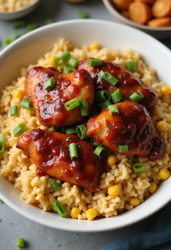 27 Rice-A-Roni Chicken and Rice Recipes That Are Nostalgic & Easy 8 27 Rice-A-Roni Chicken and Rice Recipes That Are Nostalgic & Easy - 7. BBQ Chicken and Rice Bowl