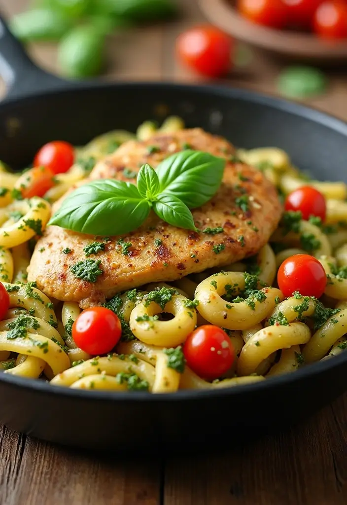 28 Chicken Pesto Pasta Recipes That Taste Bright & Herby 2 28 Chicken Pesto Pasta Recipes That Taste Bright & Herby - 1. One-Pan Chicken Pesto Pasta