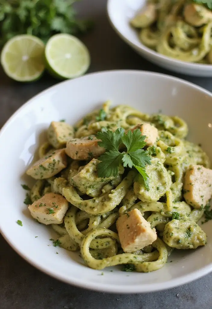 28 Chicken Pesto Pasta Recipes That Taste Bright & Herby 27 28 Chicken Pesto Pasta Recipes That Taste Bright & Herby - 26. Chicken Pesto Pasta with Cilantro