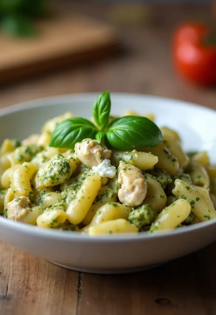 28 Chicken Pesto Pasta Recipes That Taste Bright & Herby 29 28 Chicken Pesto Pasta Recipes That Taste Bright & Herby - 28. Chicken Pesto Pasta with Ricotta