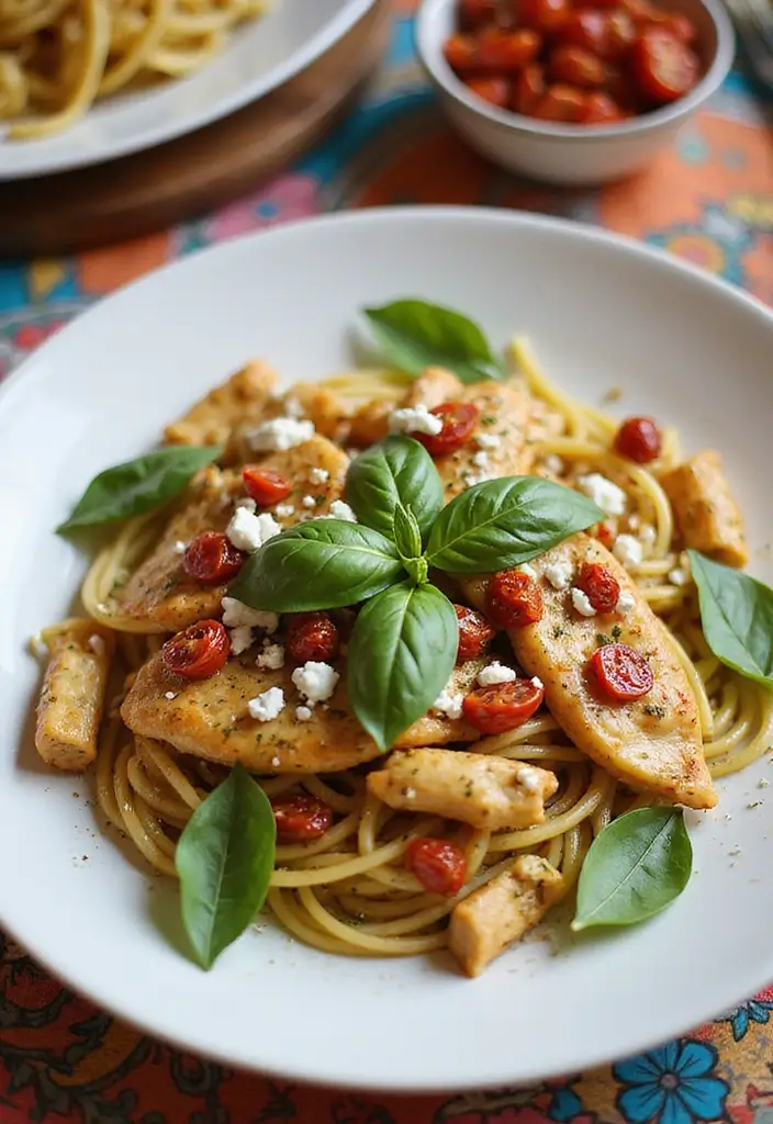 28 Chicken Pesto Pasta Recipes That Taste Bright & Herby 9 28 Chicken Pesto Pasta Recipes That Taste Bright & Herby - 8. Sun-Dried Tomato Pesto Chicken Pasta