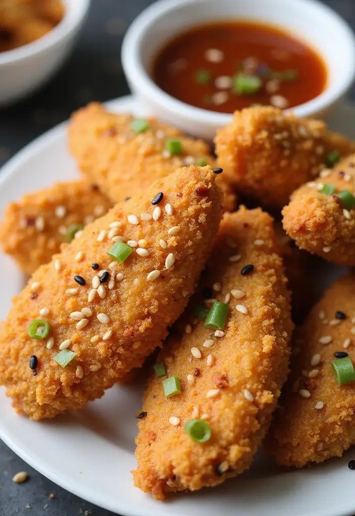 28 Corn Flake Chicken Tenders That Are Crunchy & Family-Friendly 14 28 Corn Flake Chicken Tenders That Are Crunchy & Family-Friendly - 13. Asian-Style Corn Flake Chicken Tenders