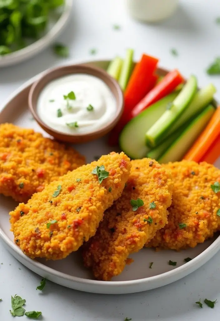 28 Corn Flake Chicken Tenders That Are Crunchy & Family-Friendly 17 28 Corn Flake Chicken Tenders That Are Crunchy & Family-Friendly - 16. Vegetable-Packed Corn Flake Chicken Tenders