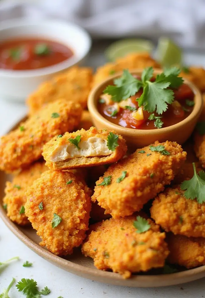 28 Corn Flake Chicken Tenders That Are Crunchy & Family-Friendly 8 28 Corn Flake Chicken Tenders That Are Crunchy & Family-Friendly - 7. Taco-Flavored Corn Flake Chicken Tenders