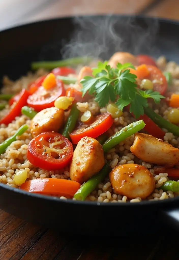 29 Chicken and Brown Rice Recipes for Clean Eating 3 29 Chicken and Brown Rice Recipes for Clean Eating - 2. Spicy Chicken and Brown Rice Stir-Fry