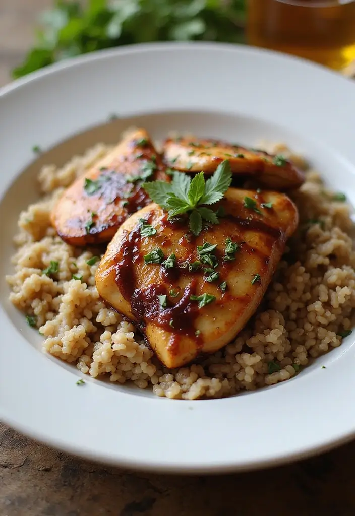 29 Chicken and Brown Rice Recipes for Clean Eating 23 29 Chicken and Brown Rice Recipes for Clean Eating - 22. Balsamic Chicken and Brown Rice