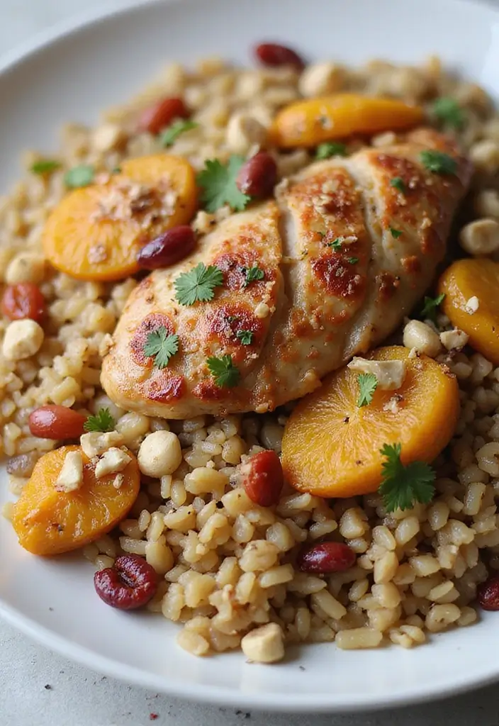 29 Chicken and Brown Rice Recipes for Clean Eating 24 29 Chicken and Brown Rice Recipes for Clean Eating - 23. Chicken and Brown Rice Pilaf with Nuts and Dried Fruits