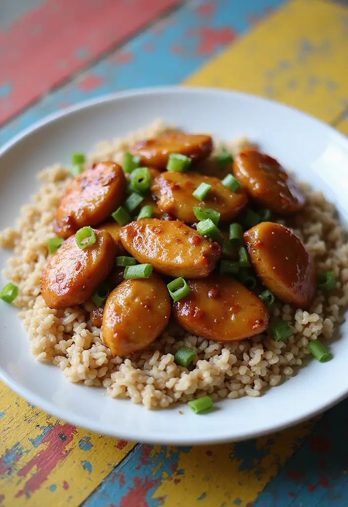 29 Chicken and Brown Rice Recipes for Clean Eating 28 29 Chicken and Brown Rice Recipes for Clean Eating - 27. Honey Garlic Chicken and Brown Rice
