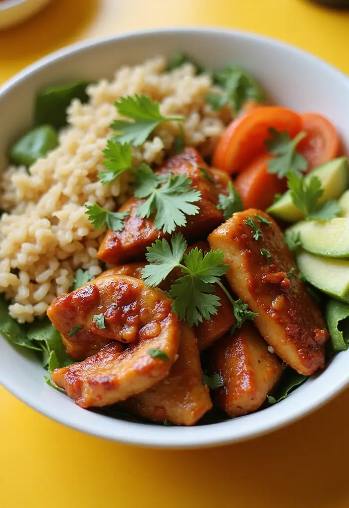 29 Chicken and Brown Rice Recipes for Clean Eating 6 29 Chicken and Brown Rice Recipes for Clean Eating - 5. BBQ Chicken and Brown Rice Salad