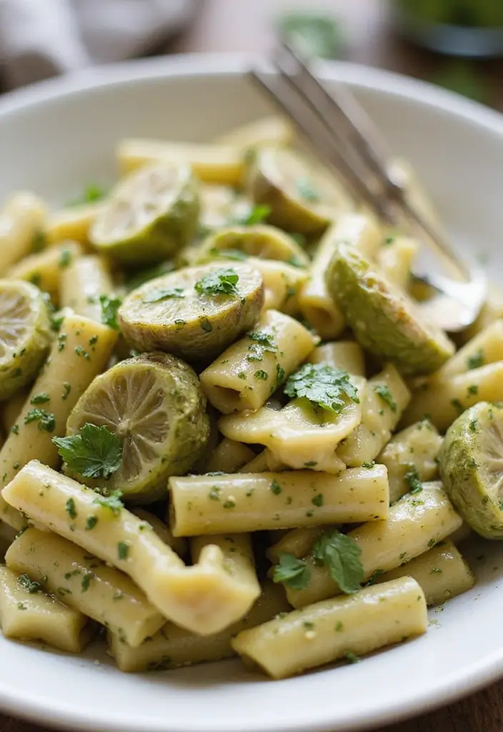 30 Creamy Pesto Chicken Pasta Recipes That Feel Fresh & Filling 11 30 Creamy Pesto Chicken Pasta Recipes That Feel Fresh & Filling - 10. Creamy Pesto Chicken Pasta with Artichokes