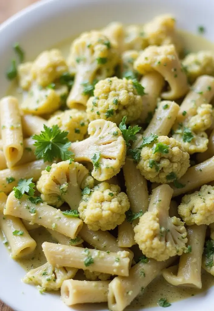 30 Creamy Pesto Chicken Pasta Recipes That Feel Fresh & Filling 19 30 Creamy Pesto Chicken Pasta Recipes That Feel Fresh & Filling - 18. Creamy Pesto Chicken Pasta with Cauliflower