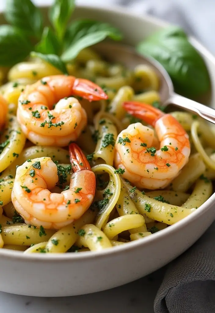 30 Creamy Pesto Chicken Pasta Recipes That Feel Fresh & Filling 25 30 Creamy Pesto Chicken Pasta Recipes That Feel Fresh & Filling - 24. Creamy Pesto Chicken Pasta with Shrimp