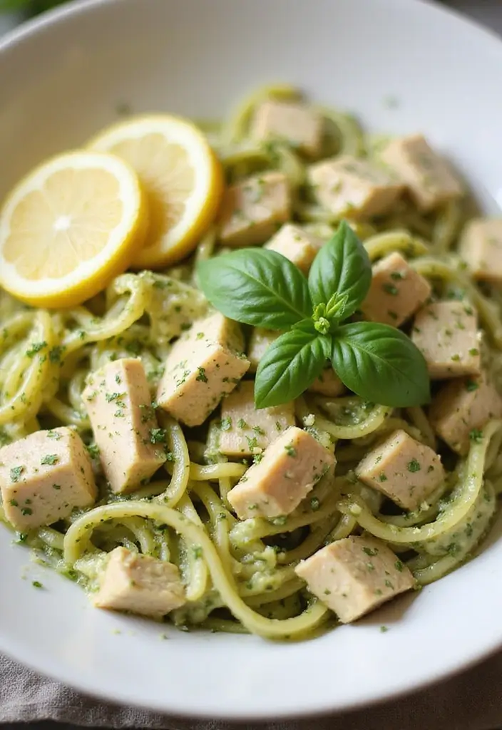 30 Creamy Pesto Chicken Pasta Recipes That Feel Fresh & Filling 5 30 Creamy Pesto Chicken Pasta Recipes That Feel Fresh & Filling - 4. Lemon Basil Creamy Pesto Chicken Pasta