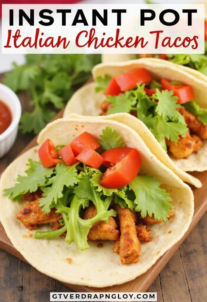 30 Instant Pot Italian Chicken Recipes That Are Savory & Simple 13 30 Instant Pot Italian Chicken Recipes That Are Savory & Simple - 12. Instant Pot Italian Chicken Tacos