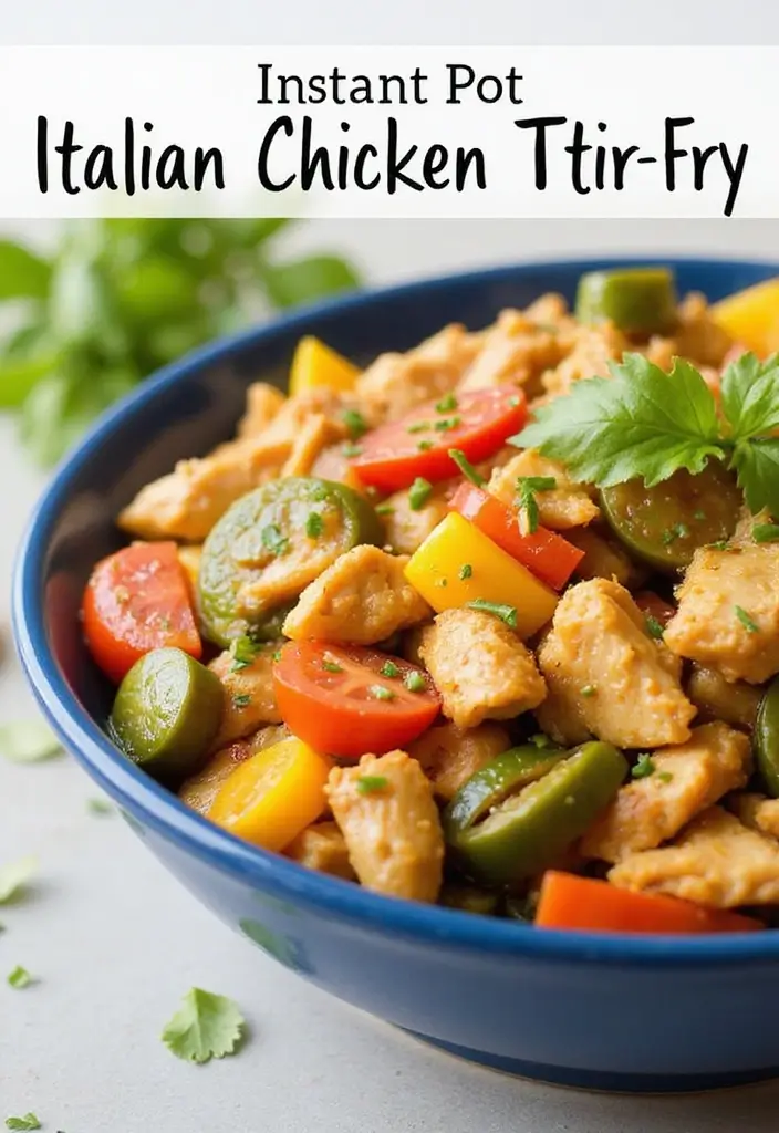 30 Instant Pot Italian Chicken Recipes That Are Savory & Simple 24 30 Instant Pot Italian Chicken Recipes That Are Savory & Simple - 23. Instant Pot Italian Chicken Stir-Fry